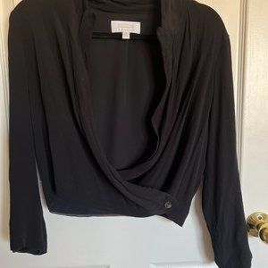 Anthropologie Black Blouse Blazer Size 6 Great Condition